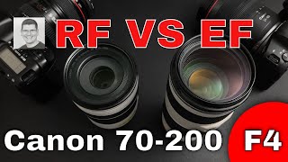 Canon EF 70200 F4L IS USM VS Canon RF 70200mm F4L IS USM [upl. by Iseabal310]