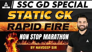 SSC GD 2024  SSC GD Static GK By Navdeep Sir  SSC GD Marathon Class [upl. by Varini424]