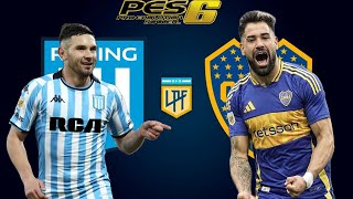 RACING VS BOCA JRS ll LPF 2024 ll PES 6 [upl. by Aihsenod315]