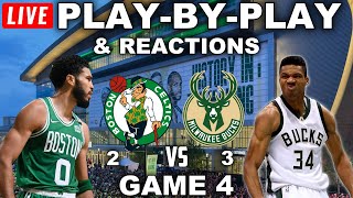 Boston Celtics vs Milwaukee Bucks Game 4  Live PlayByPlay amp Reactions [upl. by Vivi]