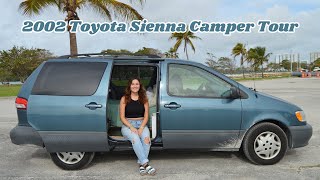 MINIVAN CAMPER TOUR  2002 Toyota Sienna [upl. by Ttayw]