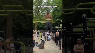 Wait for India 🇮🇳💀 calisthenics shorts viralvideo explore youtubeshorts [upl. by Einnaffit533]