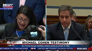 RACIST BATTLE Rashida Tlaib GOES OFF At Michael Cohen Hearing On Mark Meadows [upl. by Elkraps835]