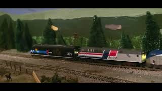 Modern Amtrak quotCoast Starlightquot with special locos and private cars [upl. by Nevi]