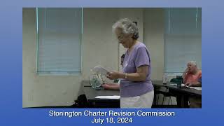 Stonington Charter Commission 071824 [upl. by Yrek]