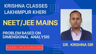 Dimensional Analysis problem for NEETJEE Mains [upl. by Orman]