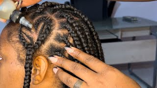 ASMR oiling sis scalp  braids relaxing sounds [upl. by Boleslaw]