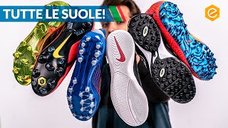 TUTTE LE SUOLE delle SCARPE DA CALCIO  La guida definitiva [upl. by Orrocos]