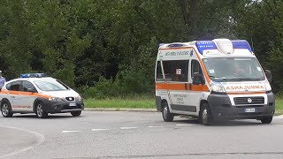 14  Ambulanza Volontari Bornato  Automedica Sarnico in emergenza [upl. by Nywroc]