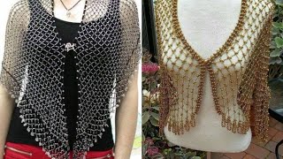 versatile amp eye catching beaded crochet capelet pattern ideas for Bridesbridal Cape latest fashion [upl. by Malamud]