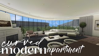 Bloxburg  Curved Modern Penthouse Apartment  250k  House Build [upl. by Anauqaj]