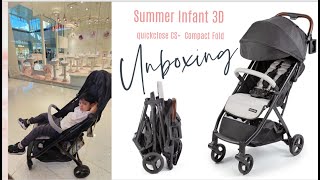 Unboxing the Summer Infant 3D quickclose CS Compact Fold Stroller – Lightweight Stroller [upl. by Merth]