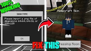 How To Fix Custom Skin Problem in Minecraft PE 121 100 Working [upl. by Nahgen364]