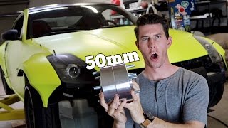 ADDING HUGE SPACERS TO THE 350Z [upl. by Yonatan736]