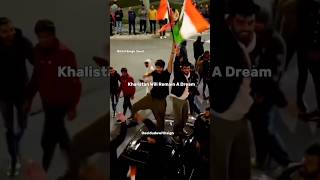 Protest march reaches Canadian Embassy🇮🇳🔥 canada shorts [upl. by Llenyt]