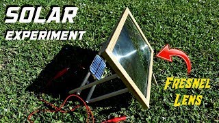 Solar Panel Experiment Using Fresnel Lens [upl. by Naimed793]