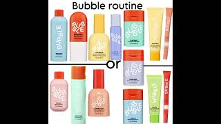 Bubble Skincare Routine What brand next bubbleskincare [upl. by Airyk]