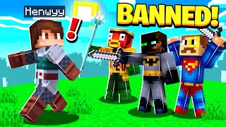 ESCAPING the SUPERHEROS in Camp Minecraft BANNED [upl. by Adnarb851]