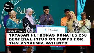 Yayasan Petronas donates 250 desferal infusion pumps for thalassaemia patients [upl. by Yziar306]