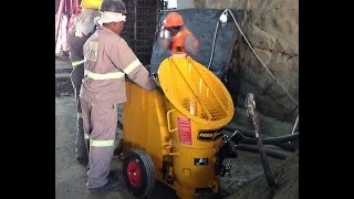 Shotcrete Concrete Wall Construction with a REED Gunite Machine [upl. by Iglesias]