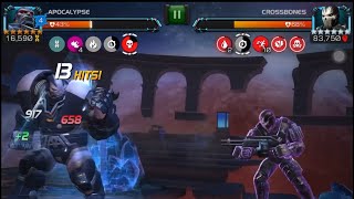 Rank 3 Apocalypse vs 615 Crossbones w Bane  Marvel Contest of Champions [upl. by Suravat]