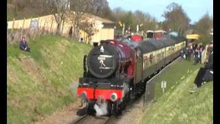 6100 Royal Scot on the West Somerset Railway March 2009 [upl. by Adahs]