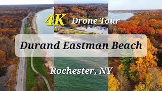 Durand Eastman Beach Rochester NY • 4K Drone Tour [upl. by Asiak108]