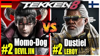 Tekken 8  Momo Dog 2 DEVIL JIN vs Dustiel 2 LEROY  Tekken 8 Replays [upl. by September642]