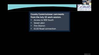 Weber County Commission Work Session Zoom Meeting 082624 [upl. by Eeralav]