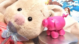 How to make Advent calendar Pink Piggy from plasticineDIY tutorialhey clay [upl. by Nainatrad]