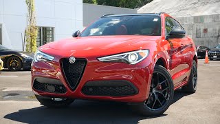 2020 Alfa Romeo Stelvio Ti Sport Review  Start Up Revs and Walk Around [upl. by Yk358]