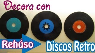 Disco RETRO tipo vinilo hecho de CD´S para Decorar tu recamara [upl. by Erreit]