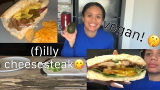 EASY VEGAN DINNER UNDER 10  PHILLY CHEESESTEAK  AIYANANYJAE [upl. by Econah]