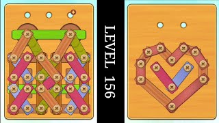 WOOD NUTS amp BOLTS PUZZLE LEVEL 156 SOLVED ANSWERS [upl. by Nicholas]