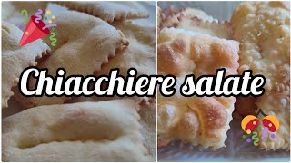 CHIACCHIERE SALATE FRITTE E AL FORNO 😋😋 [upl. by Cassaundra]