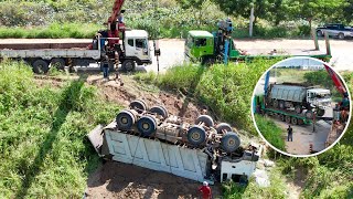 Top Dangerous Accident of Dump Truck Failed Operation Recovery by Cranes [upl. by Sumner596]