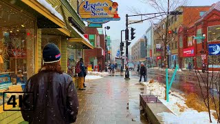 LIGHT SNOWFALL DOWNTOWN HALIFAX  CANADA  NOVA SCOTIA  4K AMBIENCE [upl. by Nairoc]