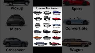 Types of car bodies  all types of cars  these are all shape and design of cars  car [upl. by Sundin]