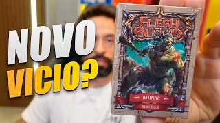 UNBOXING FLESH AND BLOOD RHINAR BLITZ DECK [upl. by Soluk172]