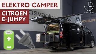 Elektrisch Reisen mit dem Citroen ëJumpy  Elektro Campervan Roomtour [upl. by Aible779]