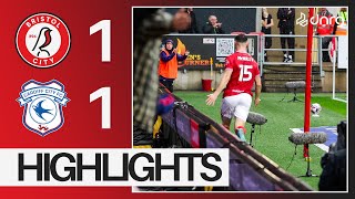 McNALLY SCORES FIRST CITY GOAL 💥 Bristol City 11 Cardiff City  Highlights [upl. by Azeria]