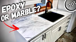 DIY Kitchen Countertop Makeover [upl. by Ennairb216]