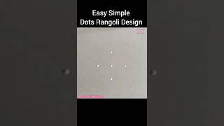 Easy Simple Dots Rangoli Design Kolam for Everyday Muggulu Design rangoli shorts [upl. by Iatnwahs481]