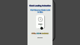 Clock Loading Animation using HTML and CSS  Loader  CSS Animation shorts [upl. by Akimrehs]