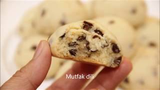 DAMLA CIKOLATALI EN KOLAY KURABIYE✅CHOCOLATE COOKIE 💯MUTFAK DILI [upl. by Daukas]