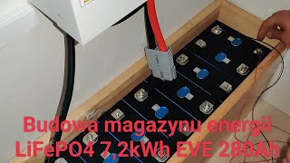 Budowa magazynu energii LiFePO4 72kWh EVE 280Ah [upl. by Wilsey]