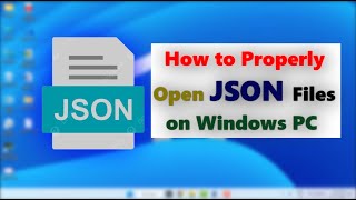 How to Open JSON Files on Windows PC  Windows 1110 [upl. by Maletta]