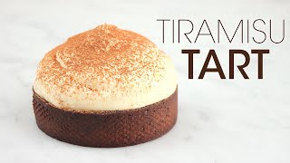 Tiramisu Tart Cocoa Shortcrust Coffee Praline Paste amp Mascarpone Chiboust Cream  How To Cuisine [upl. by Lytsyrk]