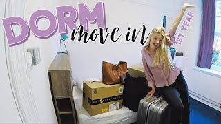 DORM MOVE IN DAY 2019 at University  Packing Traveling Moving In amp Decorating [upl. by Airtal]