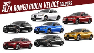 2023 Alfa Romeo Giulia Veloce  All Color Option  Images  AUTOBICS [upl. by Yxor472]